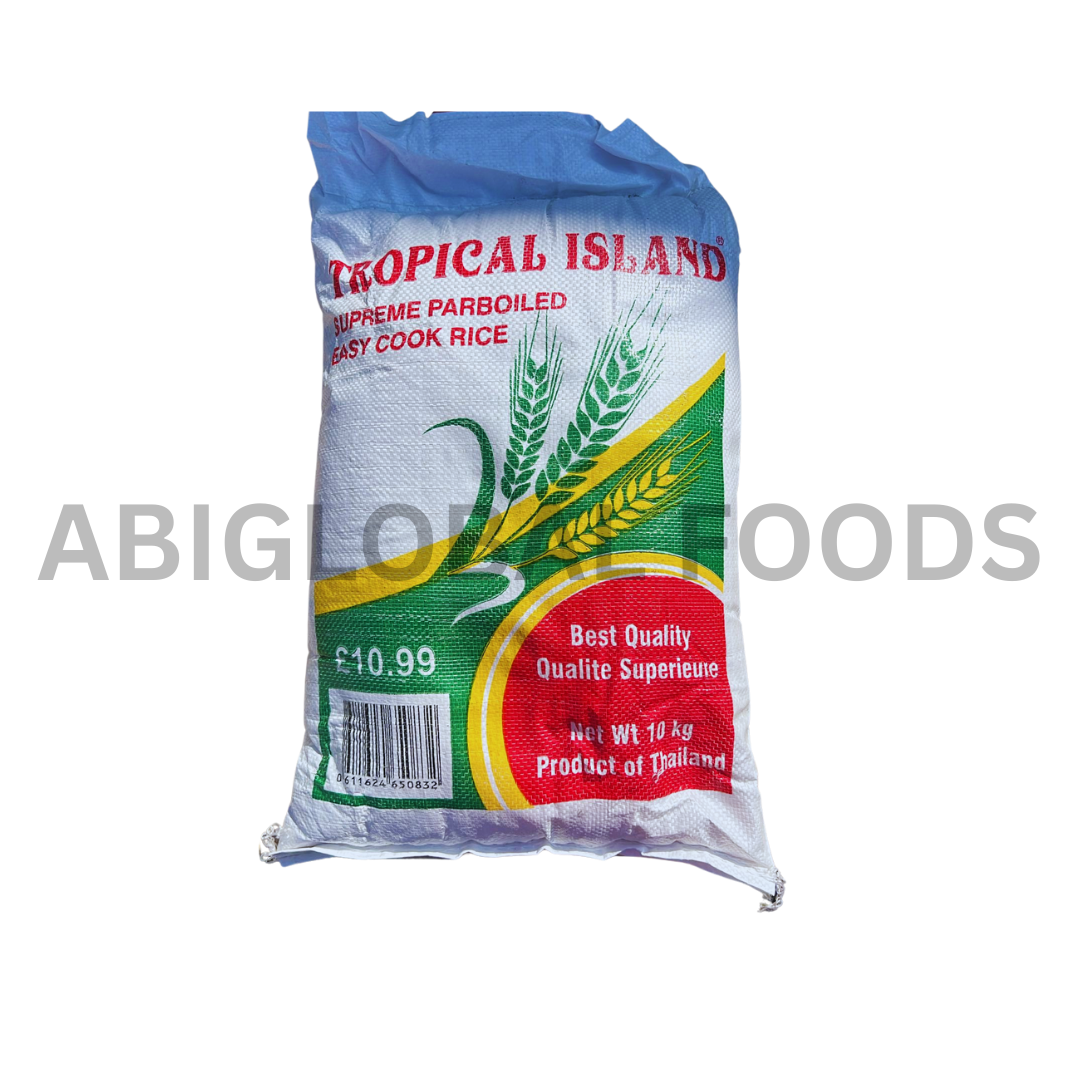 Tropical Island Supreme Parboiled Easy Cook Rice 10KG – ABIGLOBAL FOODS ...