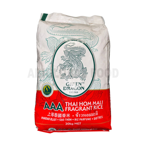 Green Dragon AAA Thai Hom Mali Fragrant Rice - 20KG