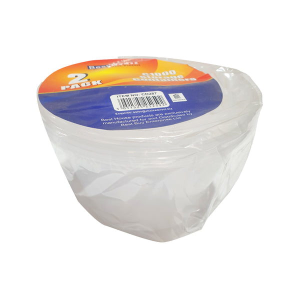 MICROWAVEABLE CONTAINERS + LIDS 500CC PACK OF 6