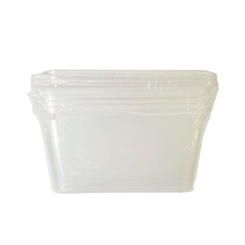 MICROWAVEABLE CONTAINER + LIDS 1000cc PACK OF 4