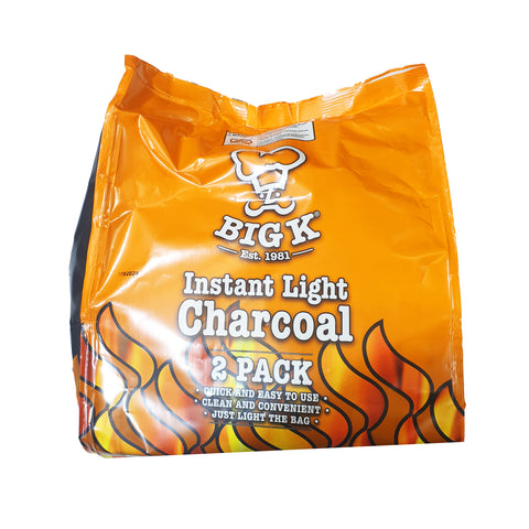 Charcoal 4x1kg Big K Instant Light Charcoal Pack Easy Light