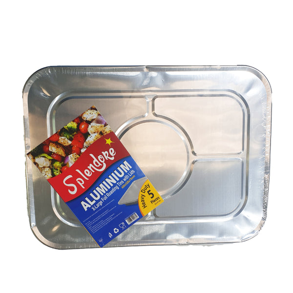 3/4 SIZE-X-LARGE FOIL ROATER WITH FOIL LIDS FDR39 PACK OF 5