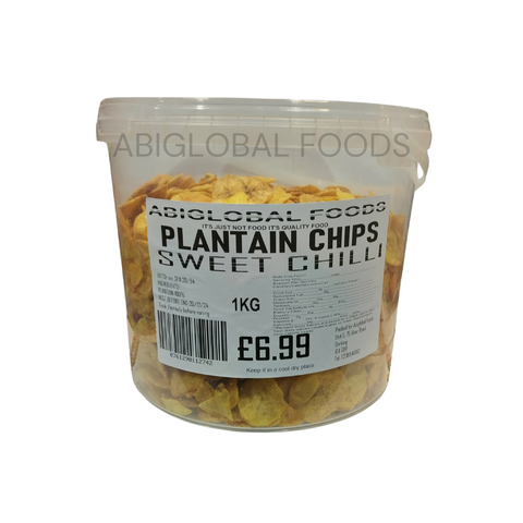 Abiglobal Foods Plantain Chips Bucket Sweet Chilli Flavour