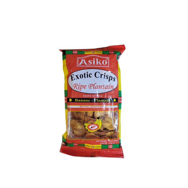 Asiko Exotic Plantain Chips Chilli 75g