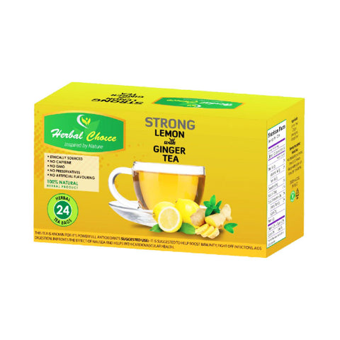 HERBAL CHOICE INSTANT LEMON & GINGER TEA 24pcs