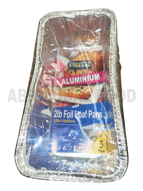 Exquzit Aluminium 2Ib Foil Loaf Pans 220x115x65mm