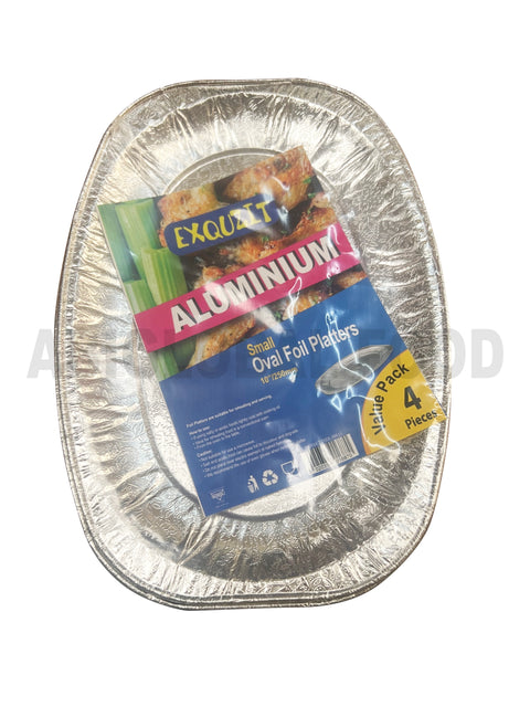 Exquzit Aluminium Small Oval Foil Platters 10"/250mm