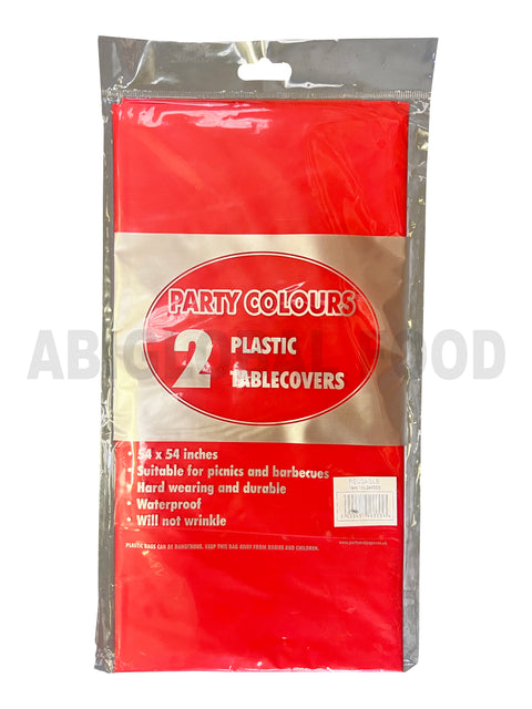 Party Colours 2 Plastic Tablecovers - 54X54 Inches