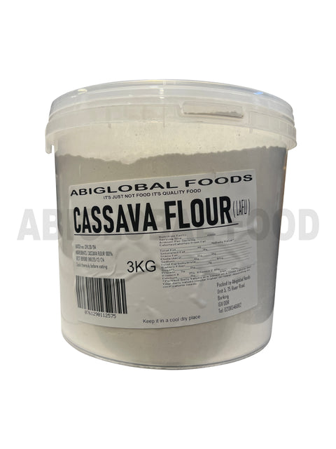 Abiglobal Foods Cassava Flour (Lafu) - 3kg Bucket