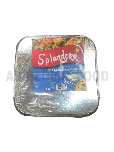 Slendore Square Containers with Lids No. 7 -  20 PIECES