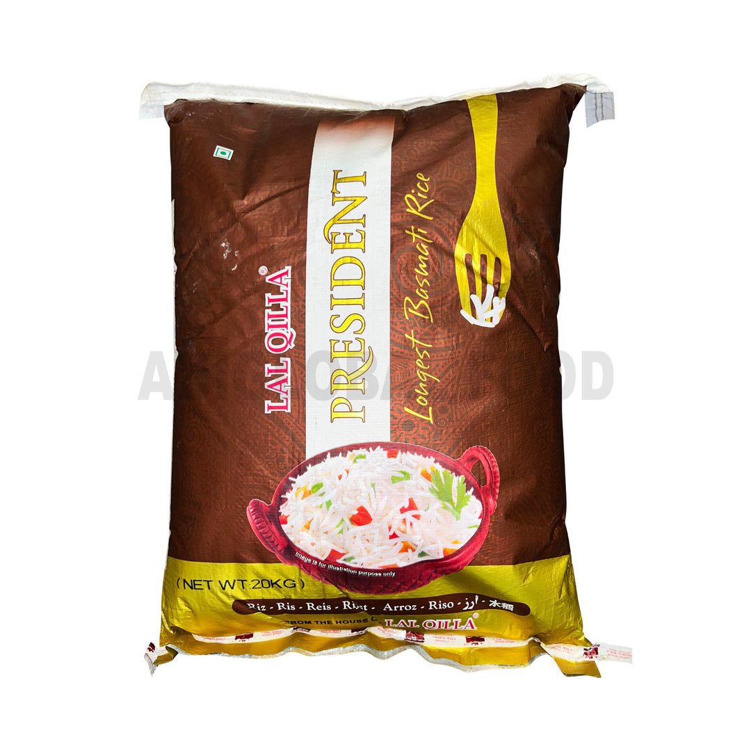 Lal Quilla President Longest Basmati Rice - 20KG – ABIGLOBAL FOODS ...