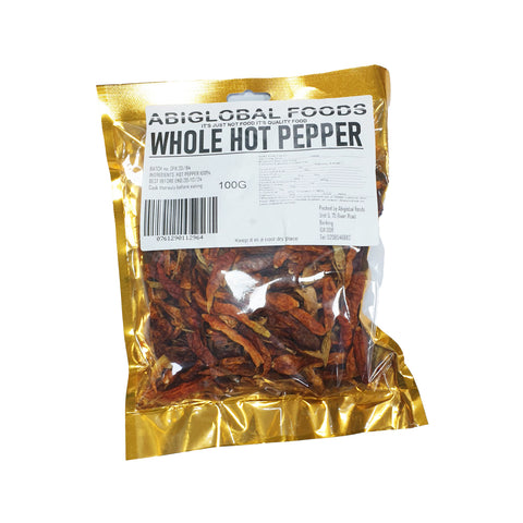 ABIGLOBAL WHOLE DRIED HOT PEPPER (TATASHE) 100G